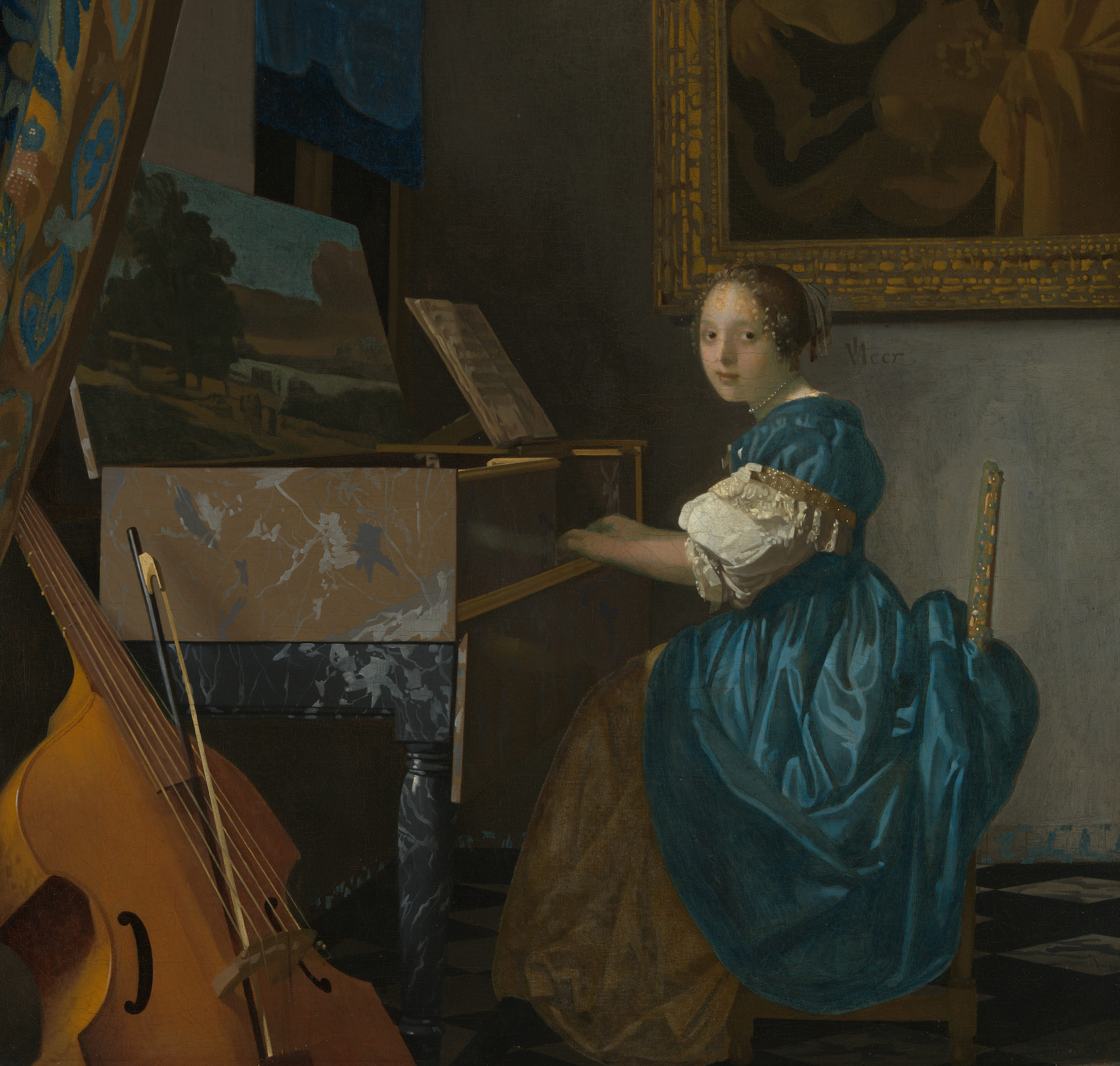 A Lady at the Virginal. Music and paintings